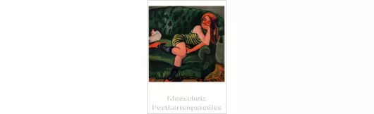 Max Pechstein | Grünes Sofa | Taurus Kunstkarte