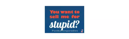 Stupid | DEnglish Postkarte
