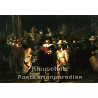 Die Nachtwache - Tushita Kunstpostkarte von Rembrandt van Rijn