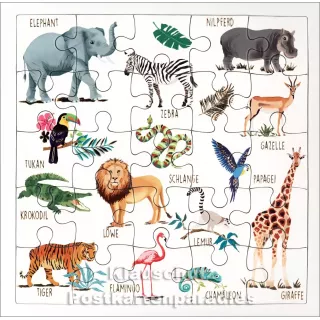 ActeTre Puzzlecard - Wildtiere