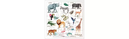 Wildtiere - ActeTre Puzzlecard