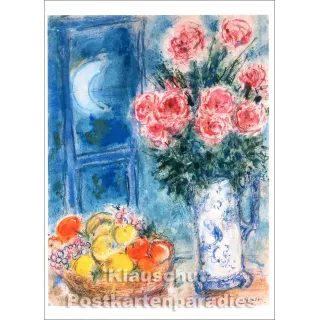 Taurus Kunstkarte | Marc Chagall | Blumenstrauß und Früchte