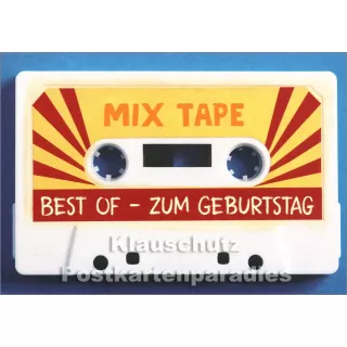 Geburtstagskarte mit Musikkassette | Mix Tape - Best of zum Geburtstag