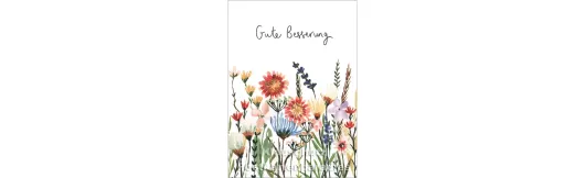 Gute Besserung - Blumen | Taurus Postkarte