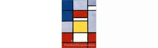 Weihnachtsmann im Mondrian Stil - Postkarte