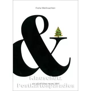 Frohe Weihnachten &-Grafik - Inkognito Postkarte