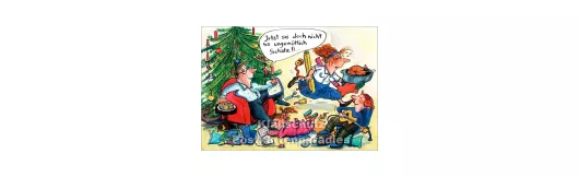 Ungemütlich - Postkarte Weihnachten