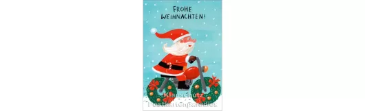 Weihnachtsmotorrad - Postkarte Weihnachten