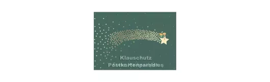 Sternenschweif - Goldfarbene Doppelkarte Weihnachten
