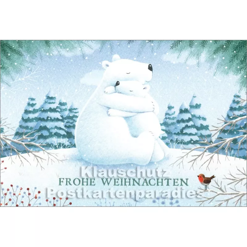 SkoKo Doppelkarte zu Weihnachten | Eisbären im Schnee
