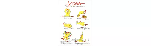 Yoga für Geburtstagskinder - Gaymann Postkarte