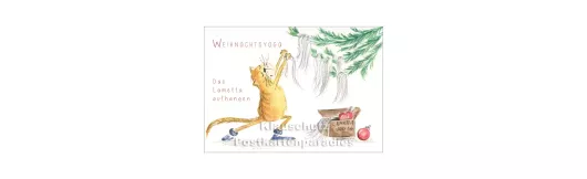 Weihnachtsyoga - Lametta | Weihnachtskarte
