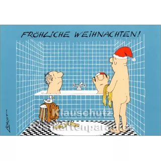 Die Ente in der Badewanne (Weihnachtsedition) - Loriot Weihnachtskarte