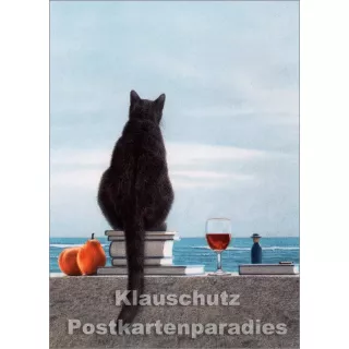 Katze am Meer | Quint Buchholz Postkarte