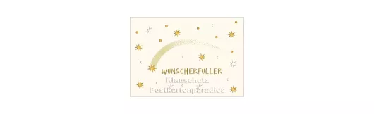 Wunscherfüller - Goldfarbene Doppelkarte