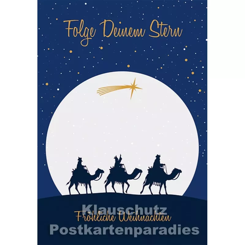 Doppelkarte zu Weihnachten von Tushita - Folge Deinem Stern