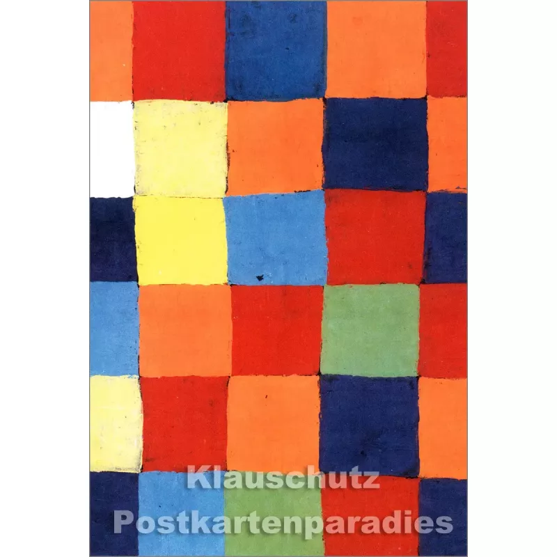 Kunst Doppelkarte von Paul Klee - Farbtafel (1930)