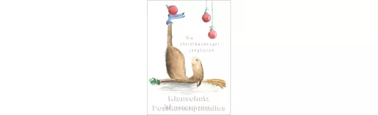 Weihnachtsyoga - Christbaumkugel | Weihnachtskarte