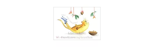 Weihnachtsyoga - Vanillekipferl | Weihnachtskarte