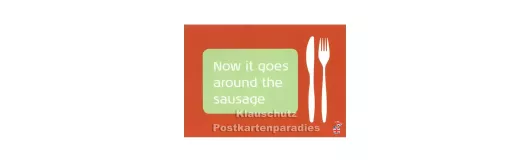 Around the Sausage | DEnglish Postkarte