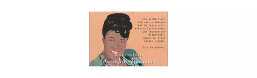 Ella Fitzgerald | Holzschliffpappe Postkarten Zitat