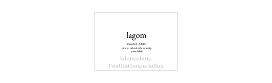 lagom | Wortschatz Postkarte
