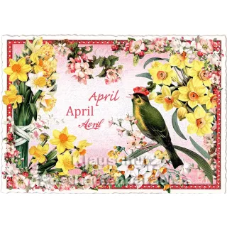 April | Retro Glitterkarten aus der Edition Tausendschön