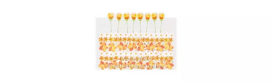 Postkarte Geburtstag - Blumentorte (ausgestanzt)