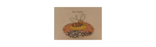 Bee Happy | Blumensamen Karte