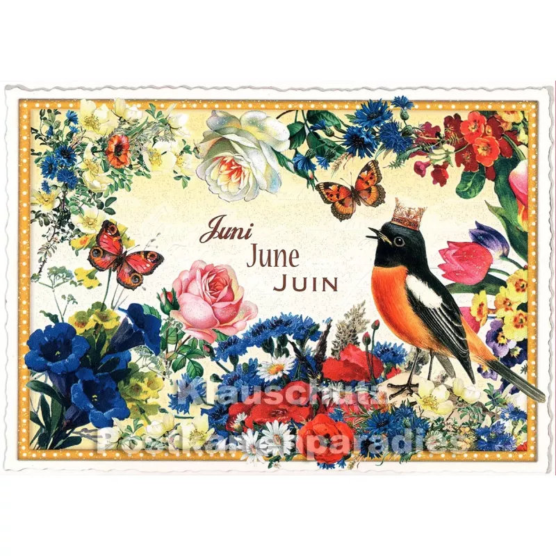 Juni | Retro Glitterkarten aus der Edition Tausendschön