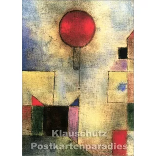 Red Balloon - Tushita Kunstpostkarte von Paul Klee