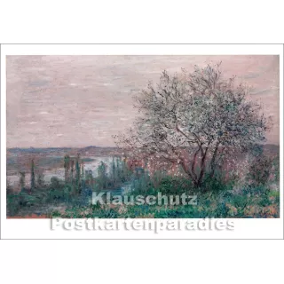 Kunstkarte von Claude Monet - Frühlingsstimmung bei Vétheuil (1880)