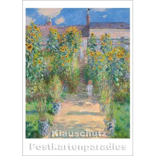 Kunstkarte von Claude Monet - Der Garten des Künstlers