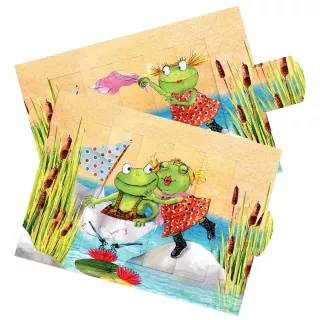 Lebende Postkarte - Froschkuss