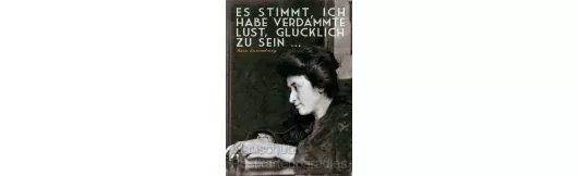 Rosa Luxemburg Postkarte - Glücklich