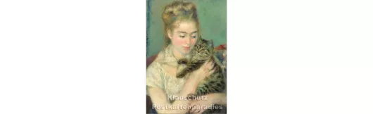 Auguste Renoir - Frau mit Katze | Kunstkarte
