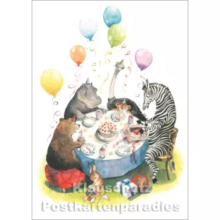 Tierischer Geburtstag | Taurus Kinder Postkarte