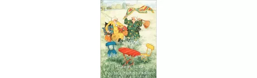 Alte Frauen beim Picknick | Inge Löök Postkarte