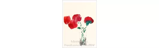 Oskar Koller - Rote Rosen | Taurus Kunst Doppelkarte