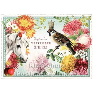 September | Retro Glitterkarten aus der Edition Tausendschön