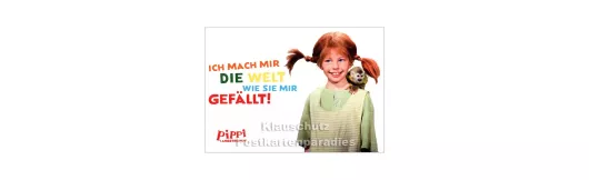 Die Welt - Pippi Langstrumpf | Kinder Postkarte
