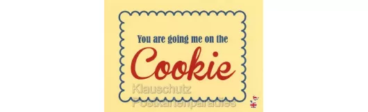 On The cookie - Denglish Postkarte