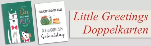  Little Greetings Doppelkarten (9,7 x 13,3 cm) 