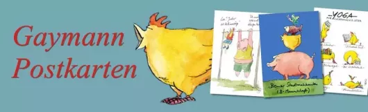  Peter Gaymann Postkarten mit Hühnern und anderen Menschen 