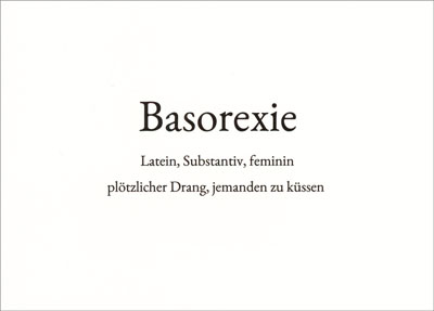 Basorexie - Wortschatz Postkarte
