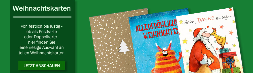 Weihnachtskarten vom Postkartenparadies - als Postkarten  oder Doppelkarten